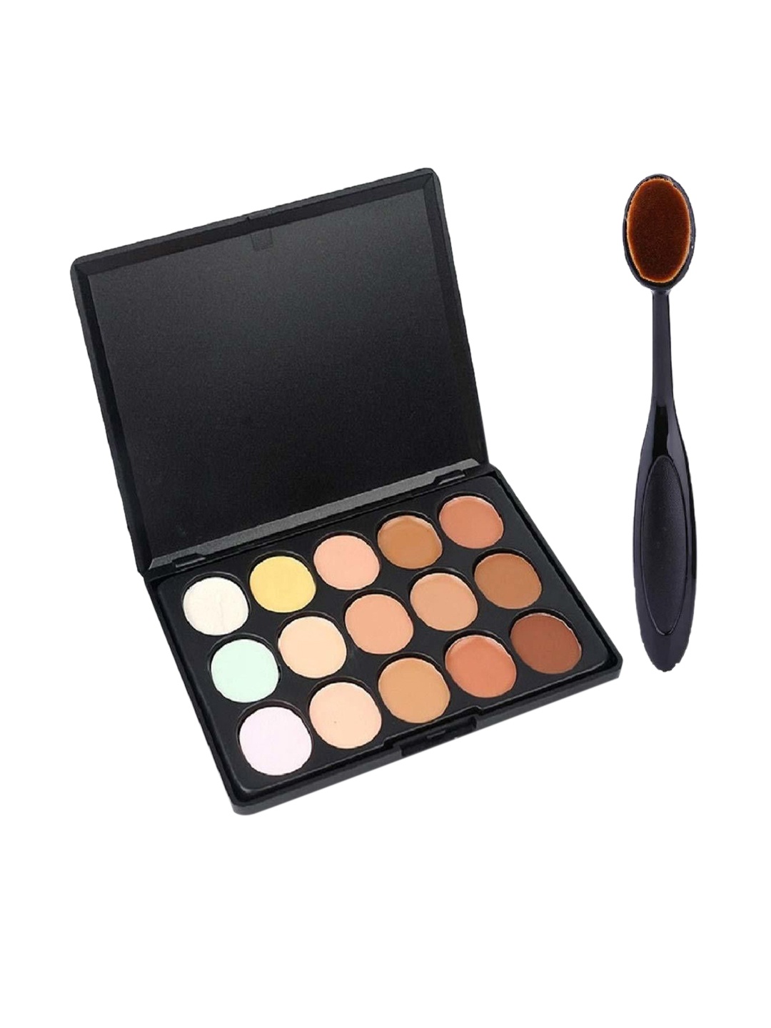 

Lenon Set Of 2 Contour Palette With Foundation Brush - Nude- Brown