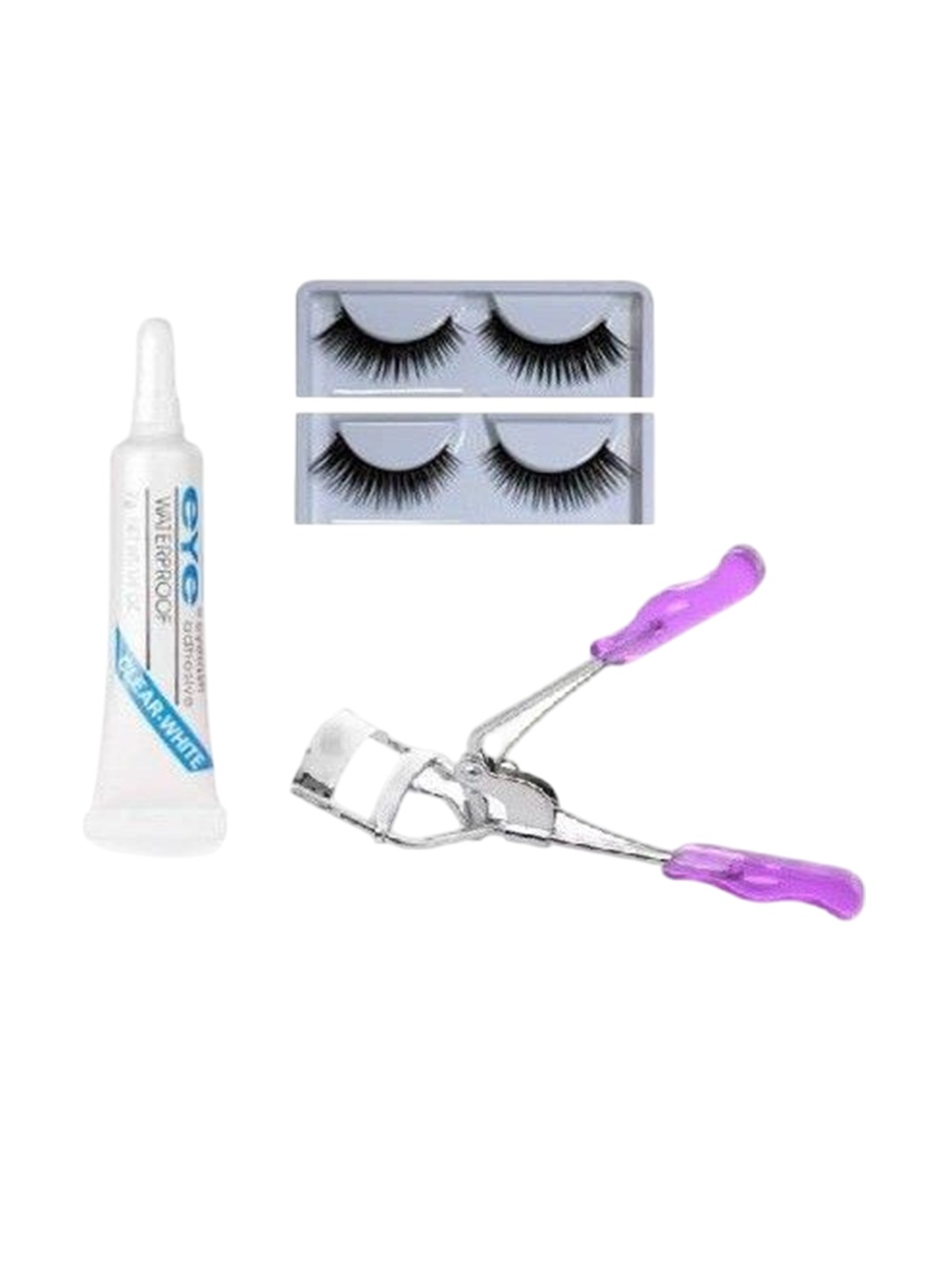 

Lenon Set Of 4 Eyelashes Eyelash Curler & Eyelash Glue, Multi