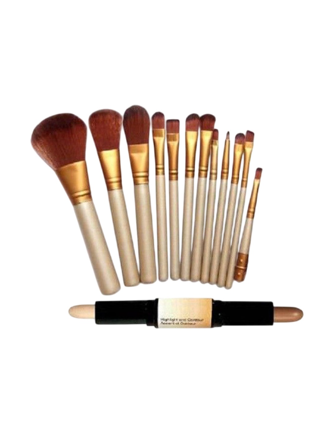 

Lenon Set Of 13 Brushes With 2 In1 Contour Stick, Beige