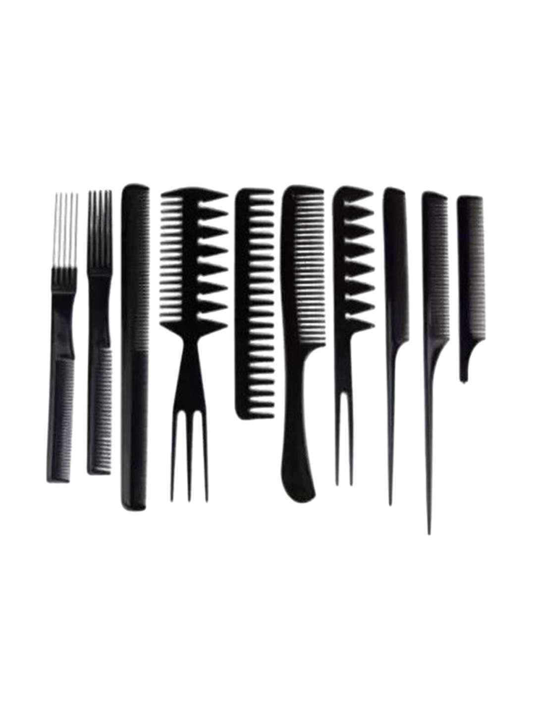 

Lenon Set Of 12 Combs With Scissor And Steel Razor, Black