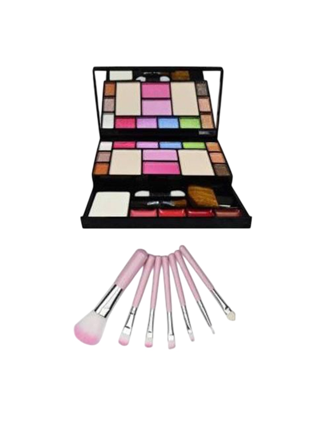 

Lenon Set Of 8 Makeup Kit- 19 g With Brushes, Pink