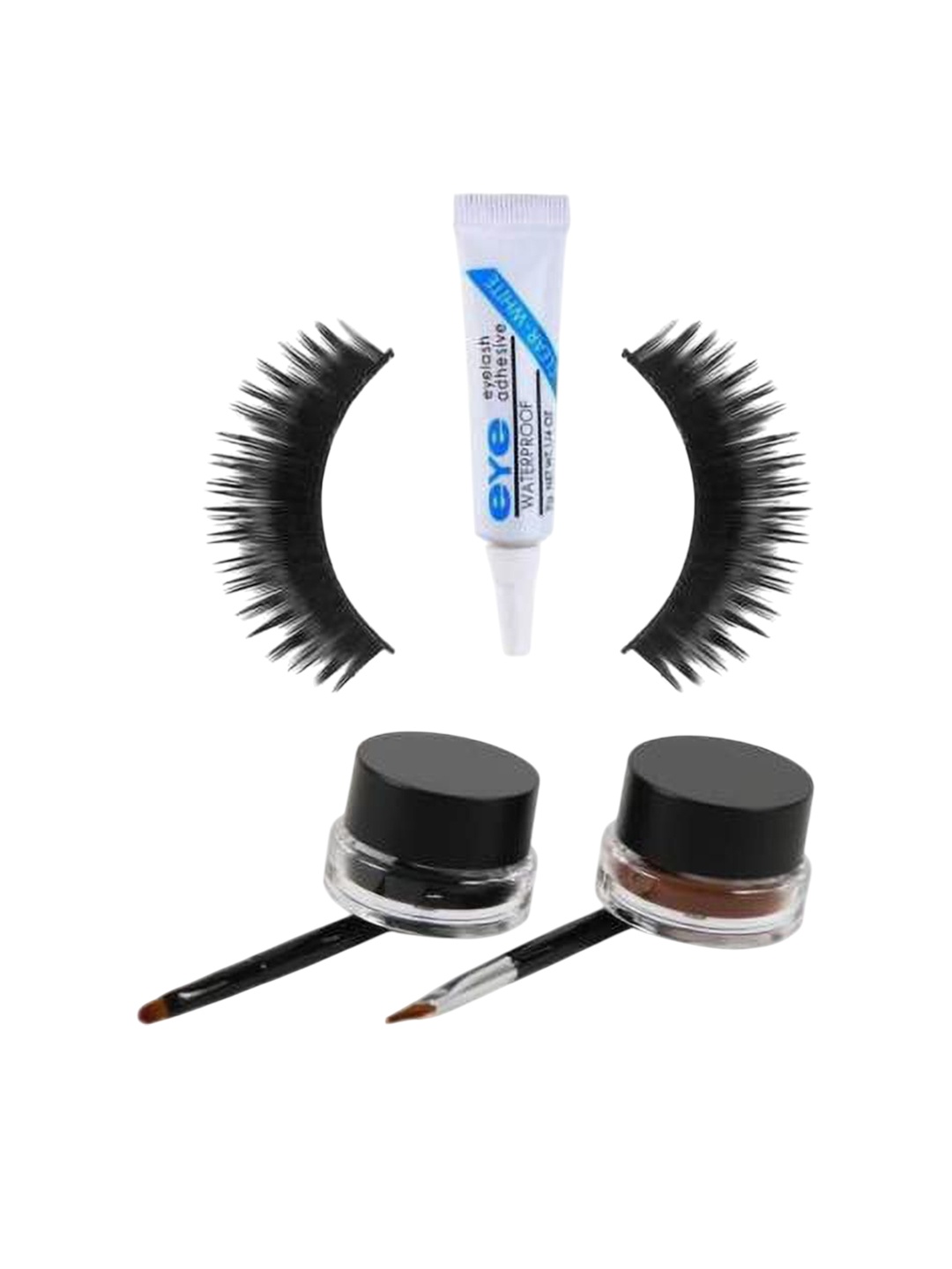 

Lenon Set Of 4 False Eyelash & Eyeliner - Black & Brown