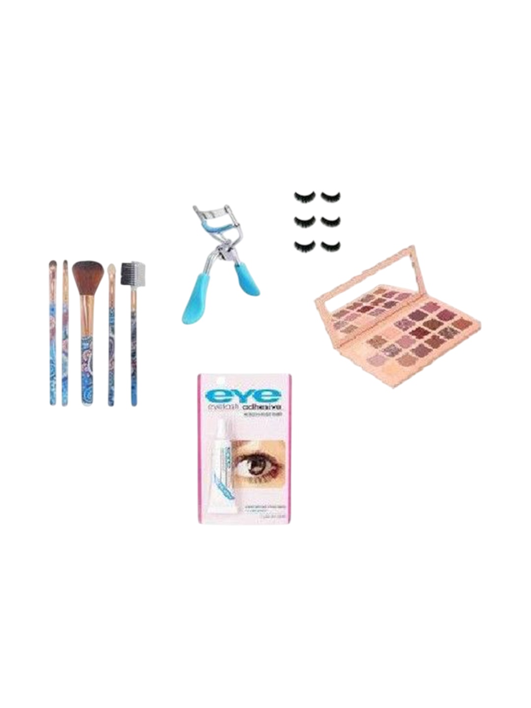 

Lenon Set of 11 Eye Make Up Combo with Eyelash Curler & False Lashes, Blue