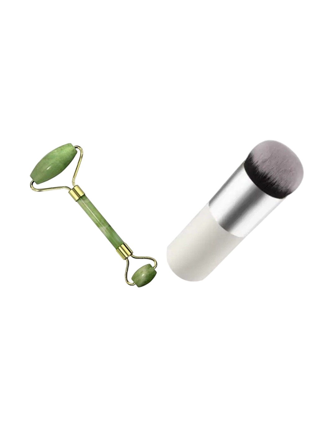 

Lenon Set Of 2 Massager Roller & Foundation Brush, Green