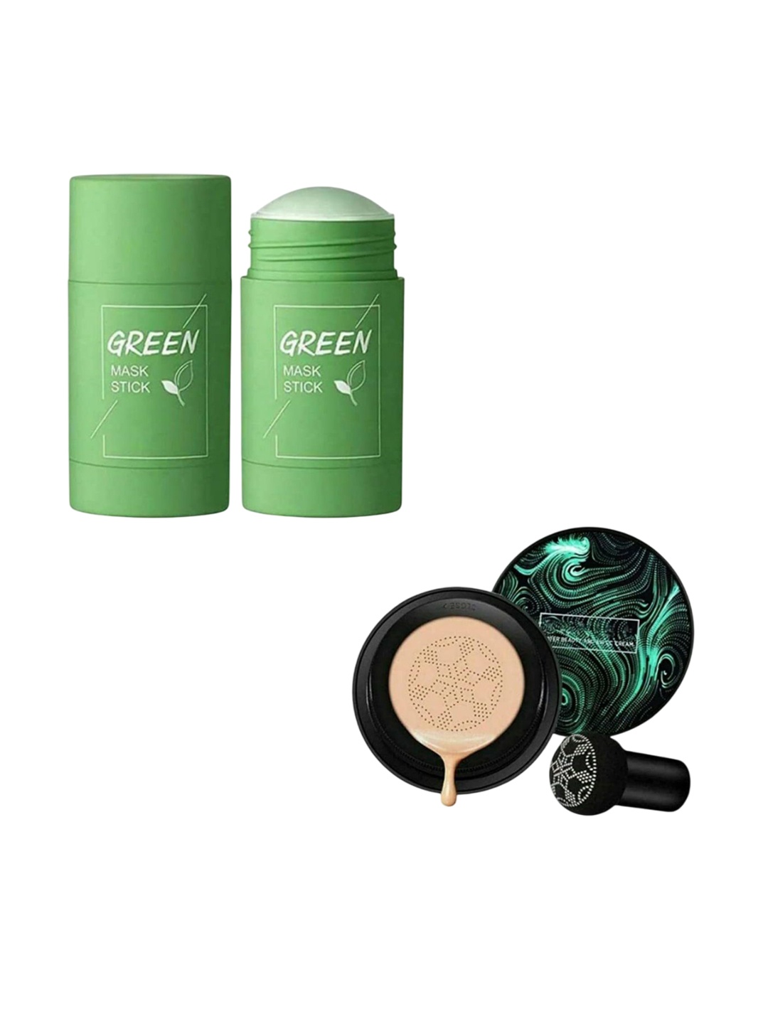 

Lenon Set Of 2 Green Tea Mask Tea With Foundation, Beige