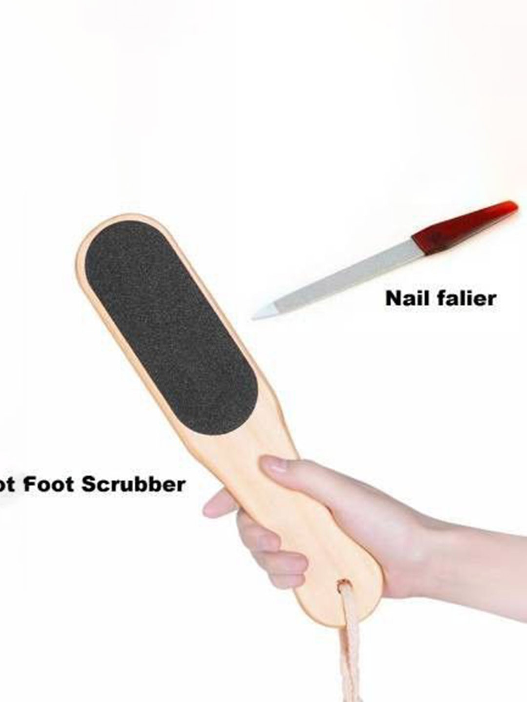 

Lenon Set Of 2 Brown & Black Foot Scrubber & Nail Buffer Combo