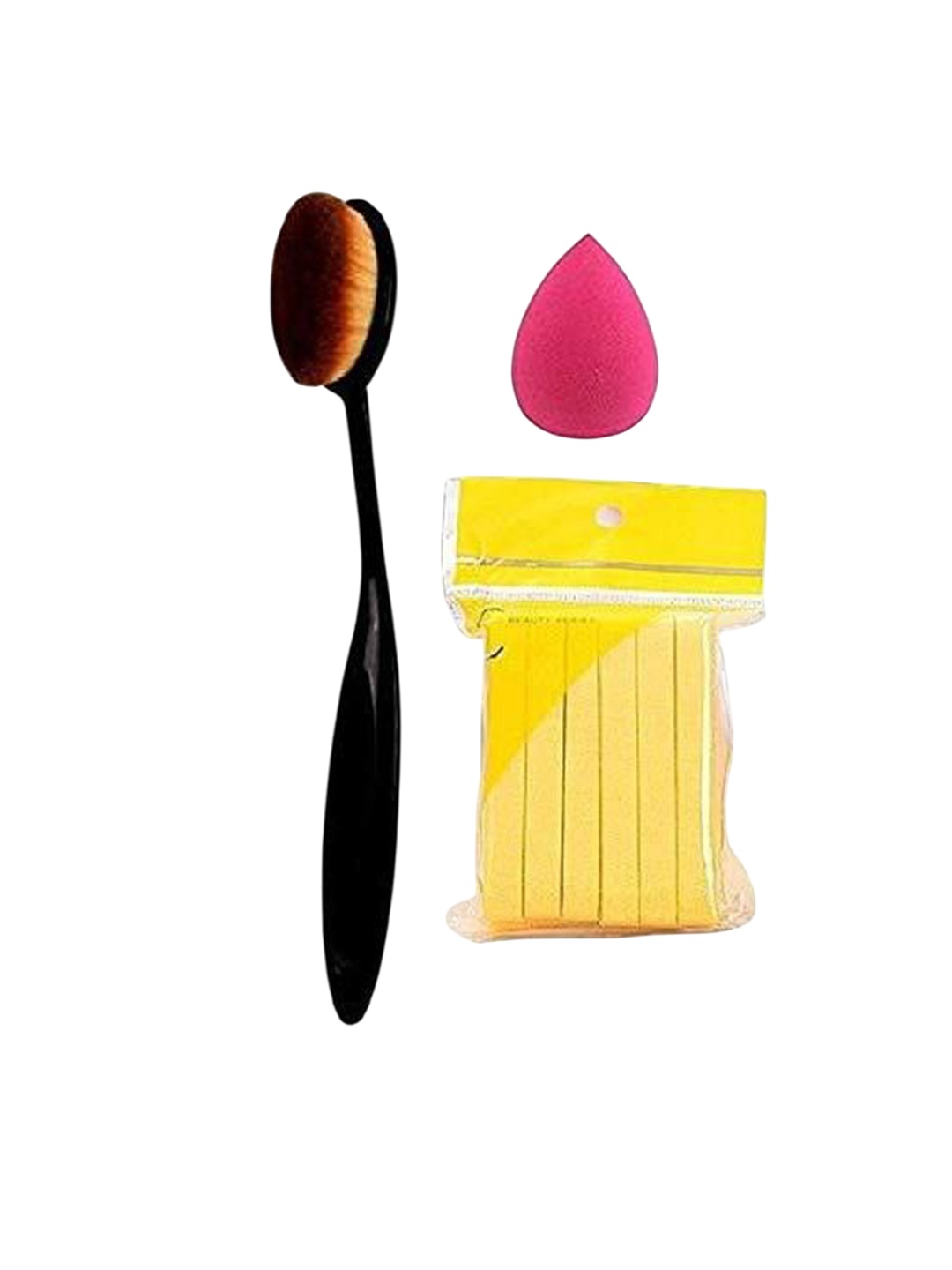 

Lenon Set of 3 Oval Brush & Blender Combo, Pink