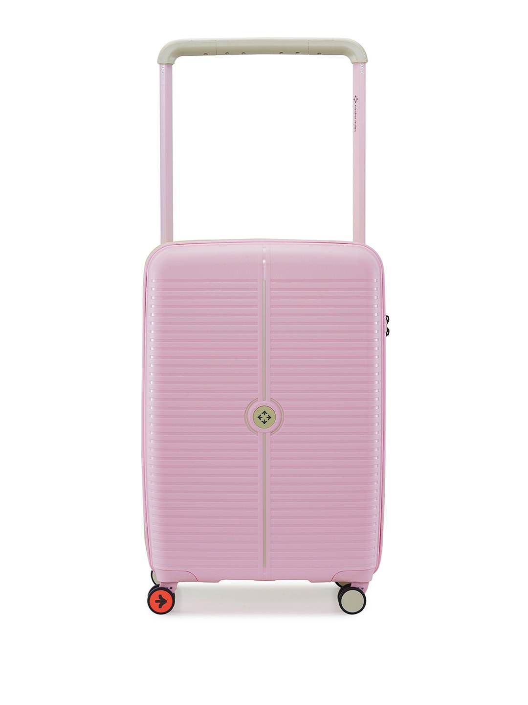 

Nasher Miles Unisex Dubai Polypropylene Medium Pink Cream Trolley Bag - 24 Inch (65 cm)