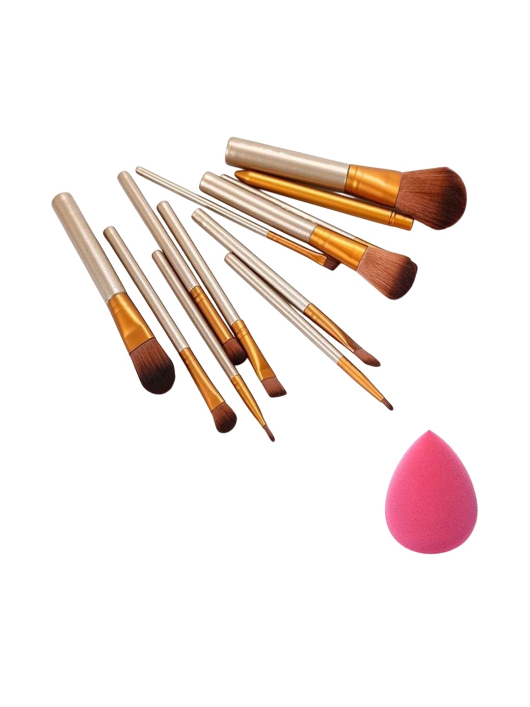 

Lenon Set Of 6 Eye Makeup Brushes & Beauty Blenders, Grey