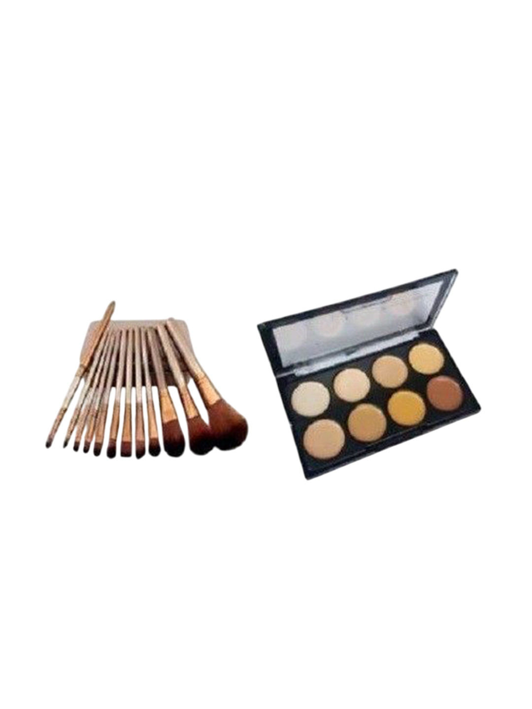 

Lenon Set Of 13 Make Up Brushes With 8 Shades Concealer Palette, Beige