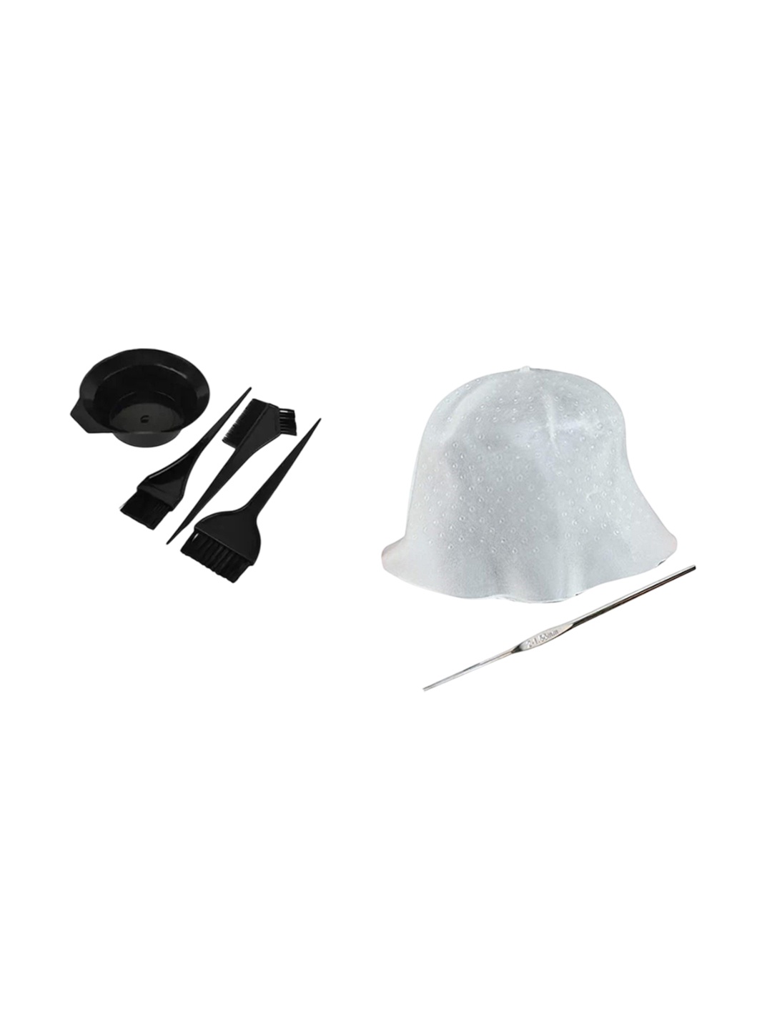 

Lenon Set of 6 Hair Cap & Brush Comb, Black