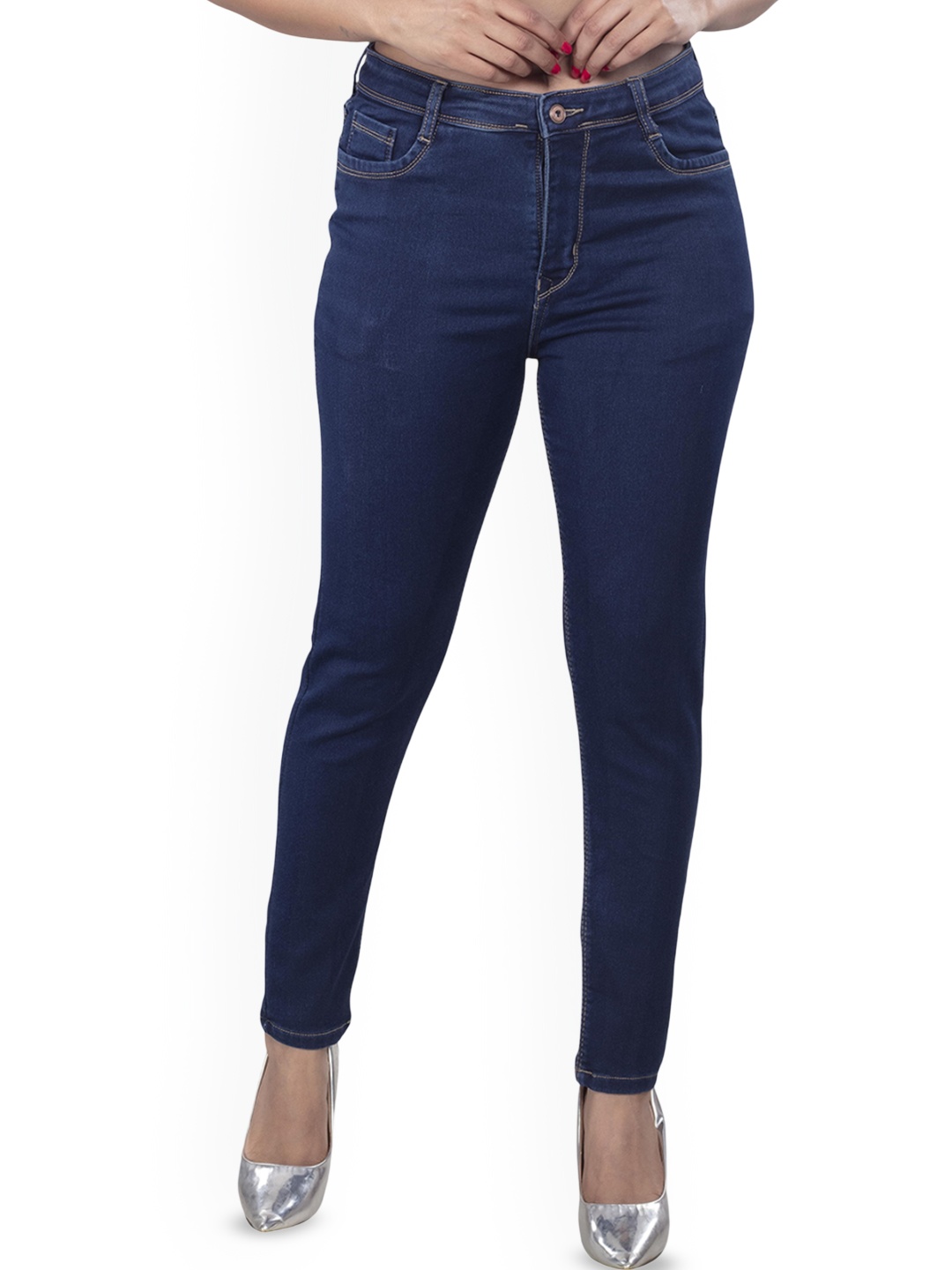 

BELLE ALLE DENIM Women Skinny Fit High-Rise Stretchable Jeans, Blue