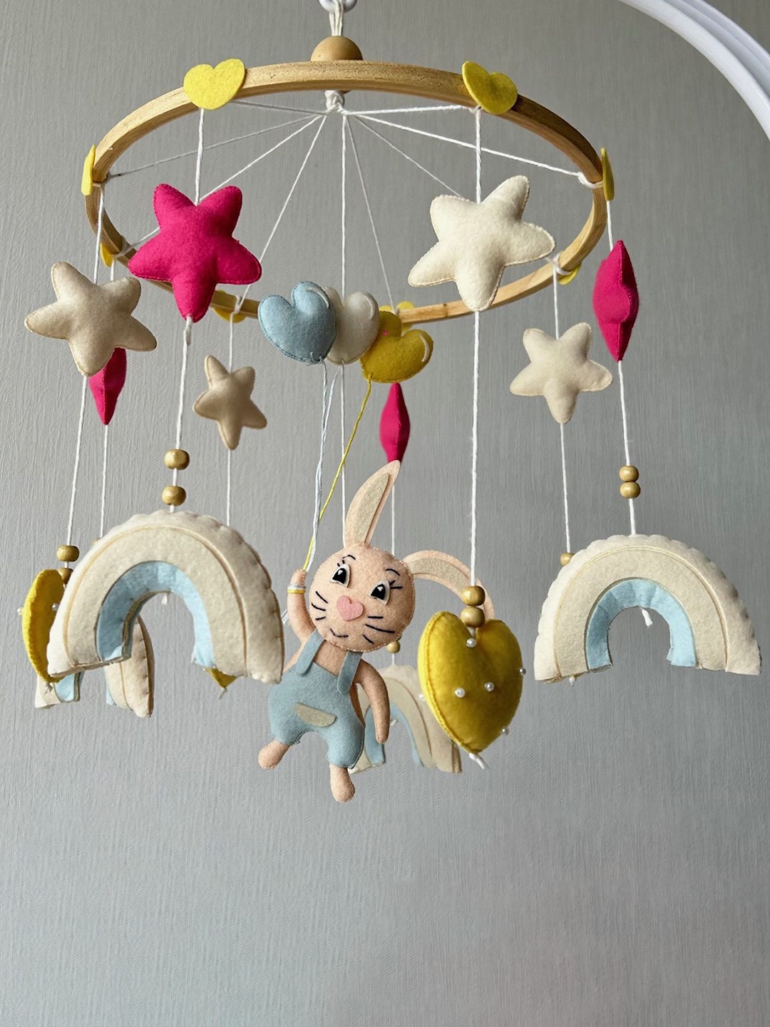 

BABBLE WRAP Kids Bunny Under The Stars Musical Toy, Beige