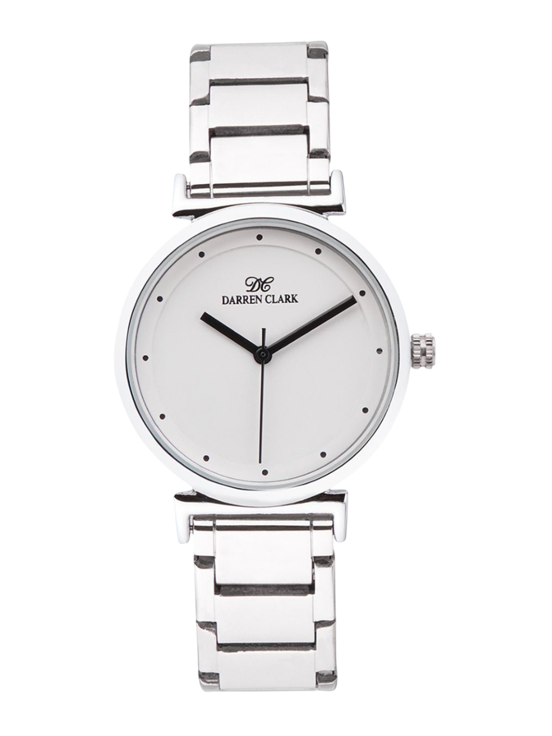 

DARREN CLARK Men Dial & Stainless Steel Bracelet Style Straps Analogue Watch 2001A-40102, White