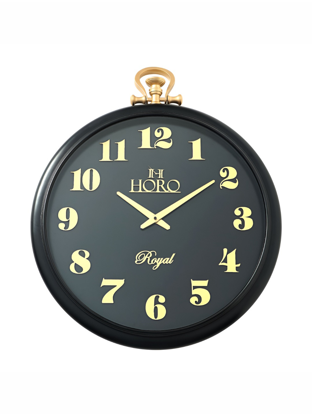 

Horo Black & Yellow Printed Wooden Round Shaped Analogue Contemporary Wall Clock