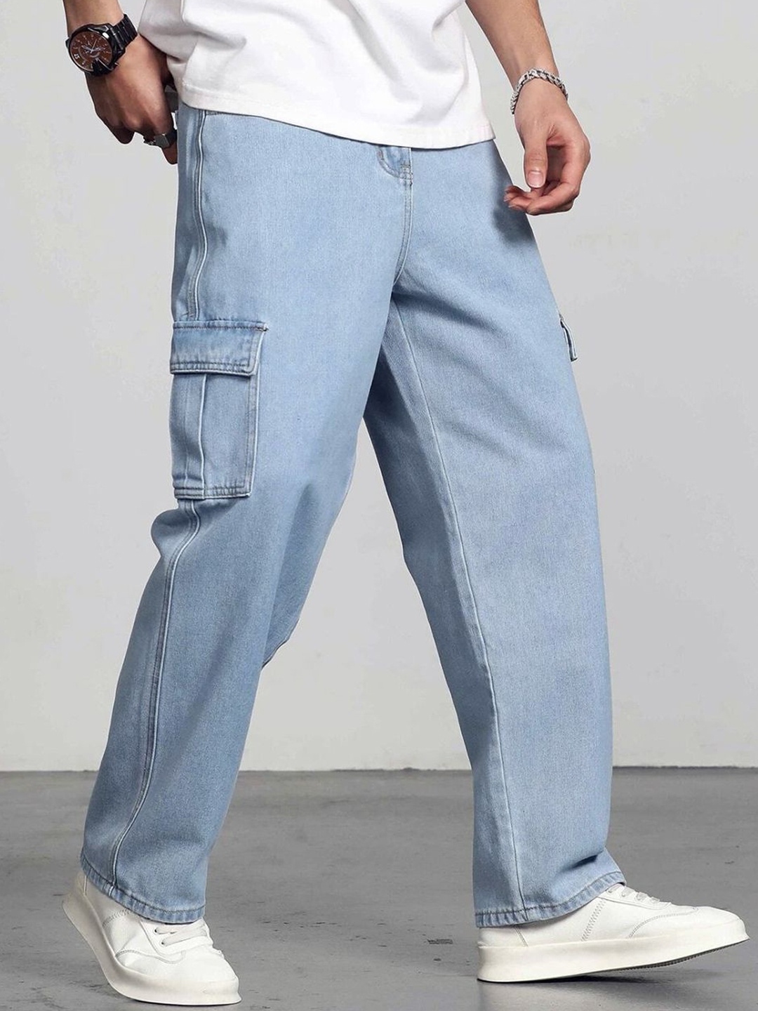 

MASTERLY WEFT Men Super Stretchable Jeans, Blue