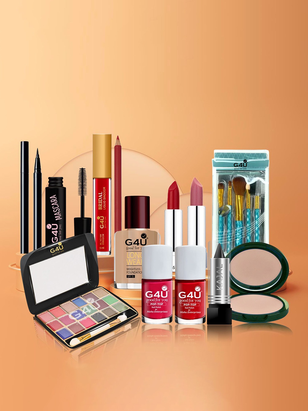 

G4U Makeup Kit for women Full Beginner 17 Makeup Products Gift Set P30J23A73, Multi