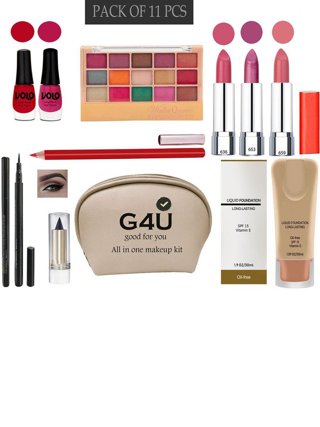

G4U All in one makeup kit 22J2021A48, Multi