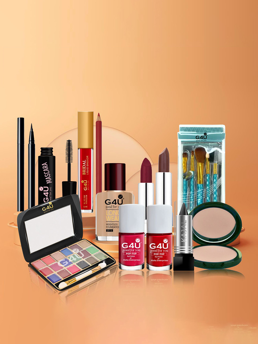 

G4U Makeup Kit for women Full Beginner 17 Makeup Products Gift Set 03J23A150, Multi