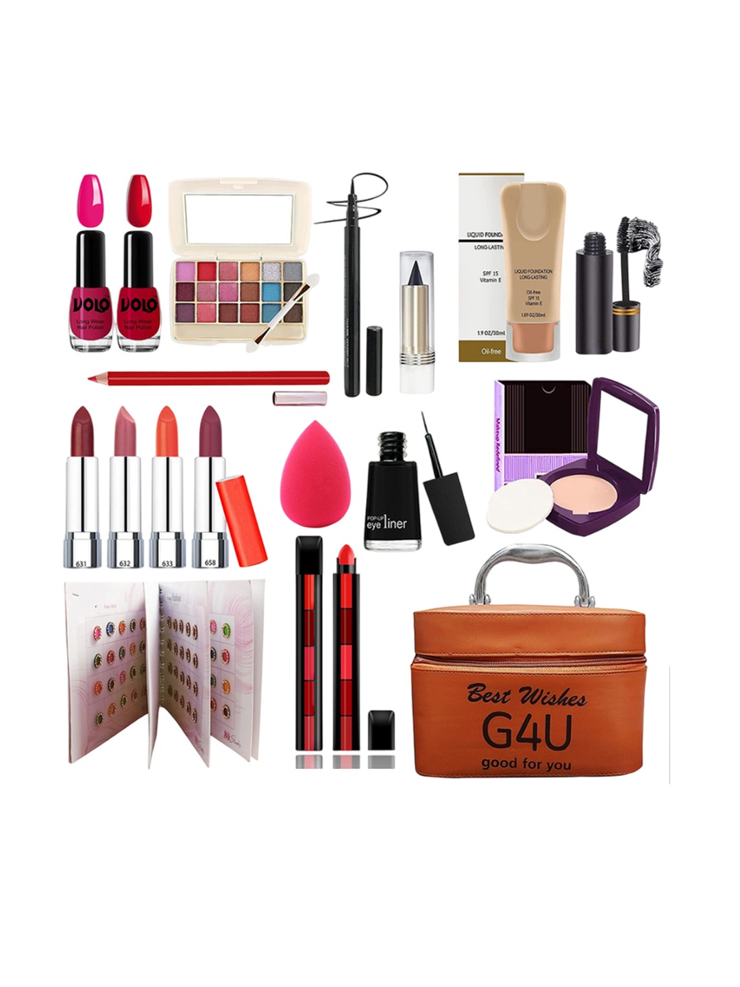 

G4U All in One Makeup Kit Makeup Kit for Women Full Kit Multipurpose Makeup Kit A25, Multi