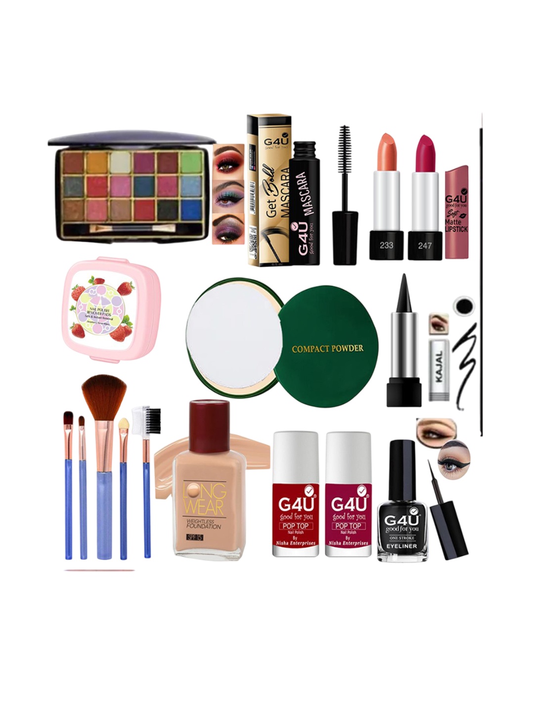 

G4U Makeup kit 16 pcs set A18, Multi