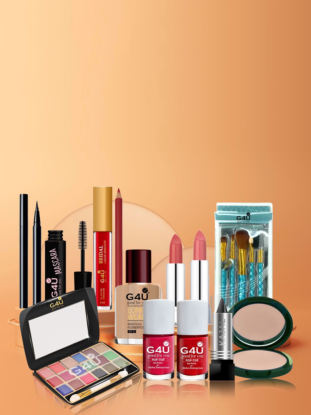 

G4U Makeup Kit for women Full Beginner 17 Makeup Products Gift Set 10P23A1088, Multi