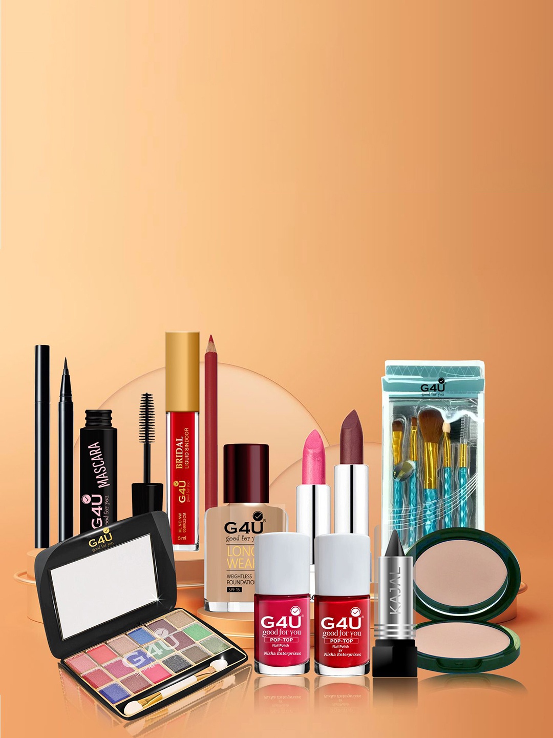 

G4U Makeup Kit for women Full Beginner 17 Makeup Products Gift Set 03J23A111, Multi