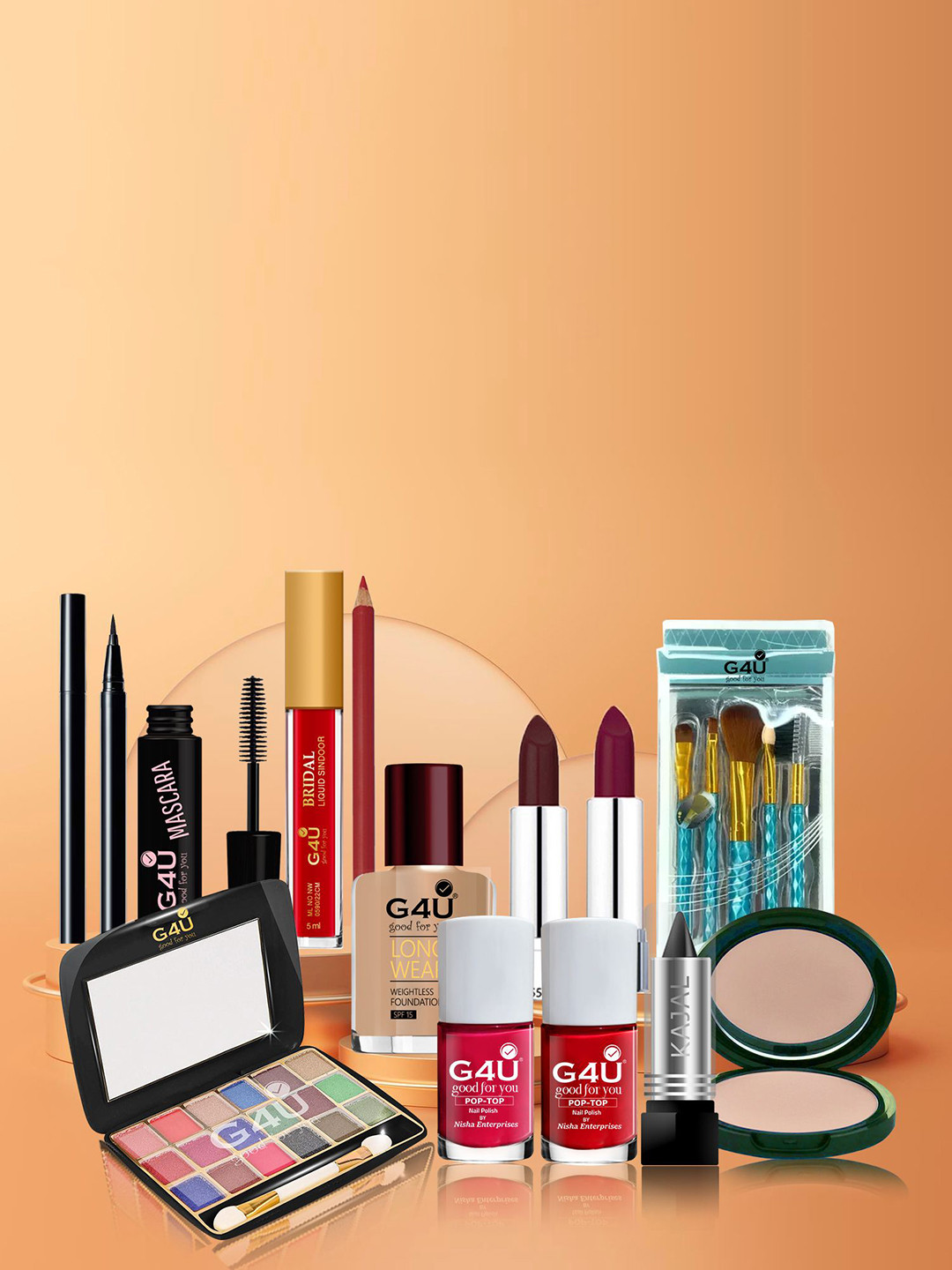 

G4U Makeup Kit for women Full Beginner 17 Makeup Products Gift Set 10P23A1073, Multi
