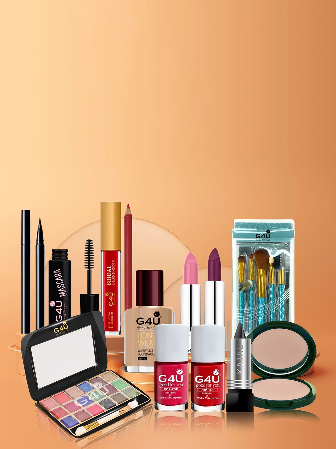 

G4U Makeup Kit for women Full Beginner 17 Makeup Products Gift Set P30J23A133, Multi