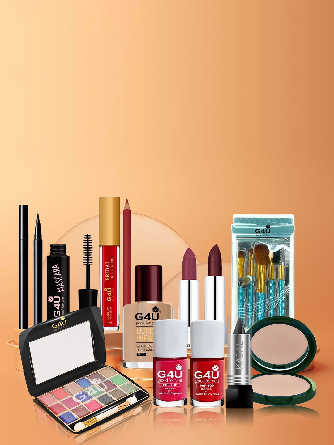 

G4U Makeup Kit for women Full Beginner Makeup Gift Set 10P23A1044, Multi