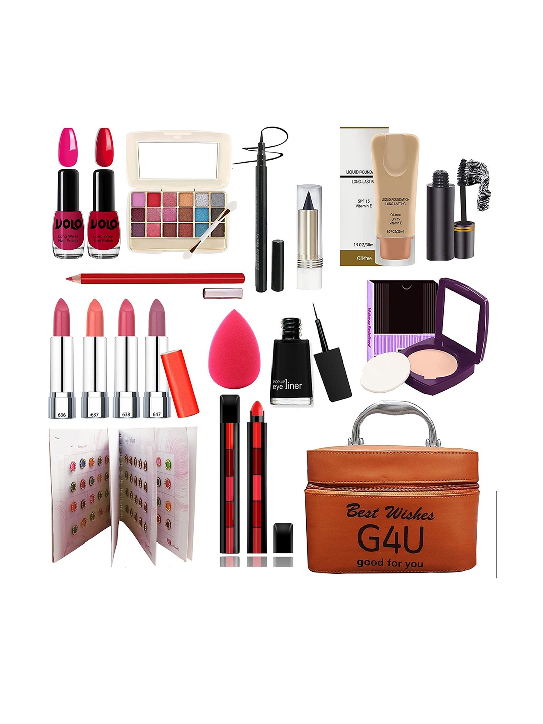 

G4U Makeup kit for women fashionable makeup set with Cosmetices Box A38, Multi