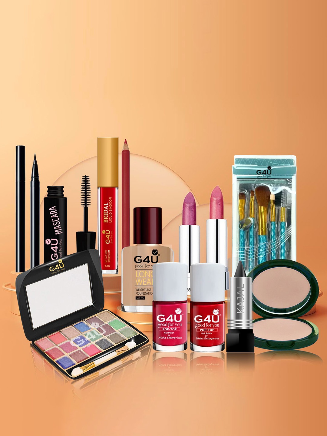 

G4U Makeup Kit for women Full Beginner 17 Makeup Products Gift Set P30J23A32, Multi