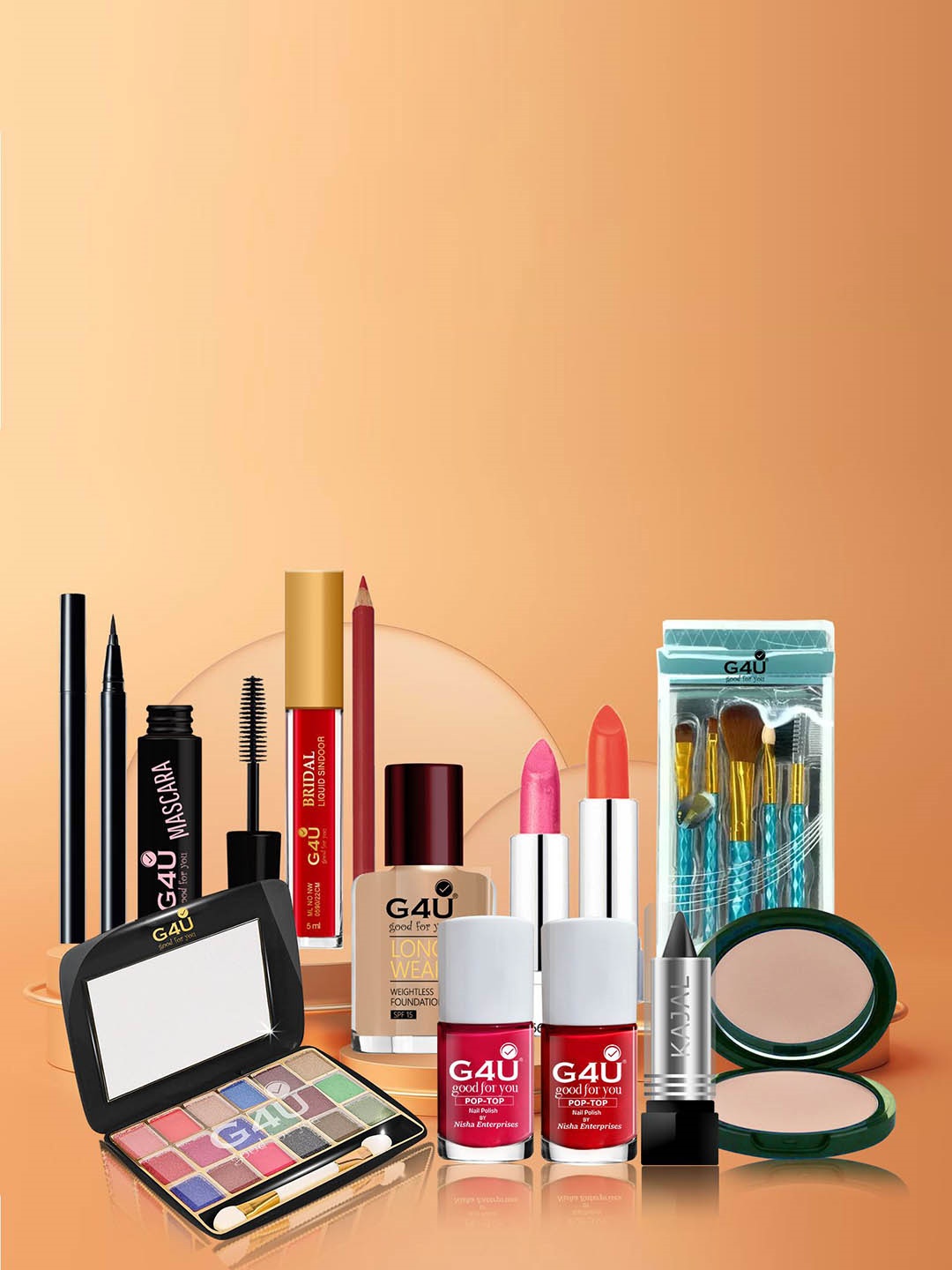 

G4U Makeup Kit for women Full Beginner 17 Makeup Products Gift Set 10P23A1077, Multi