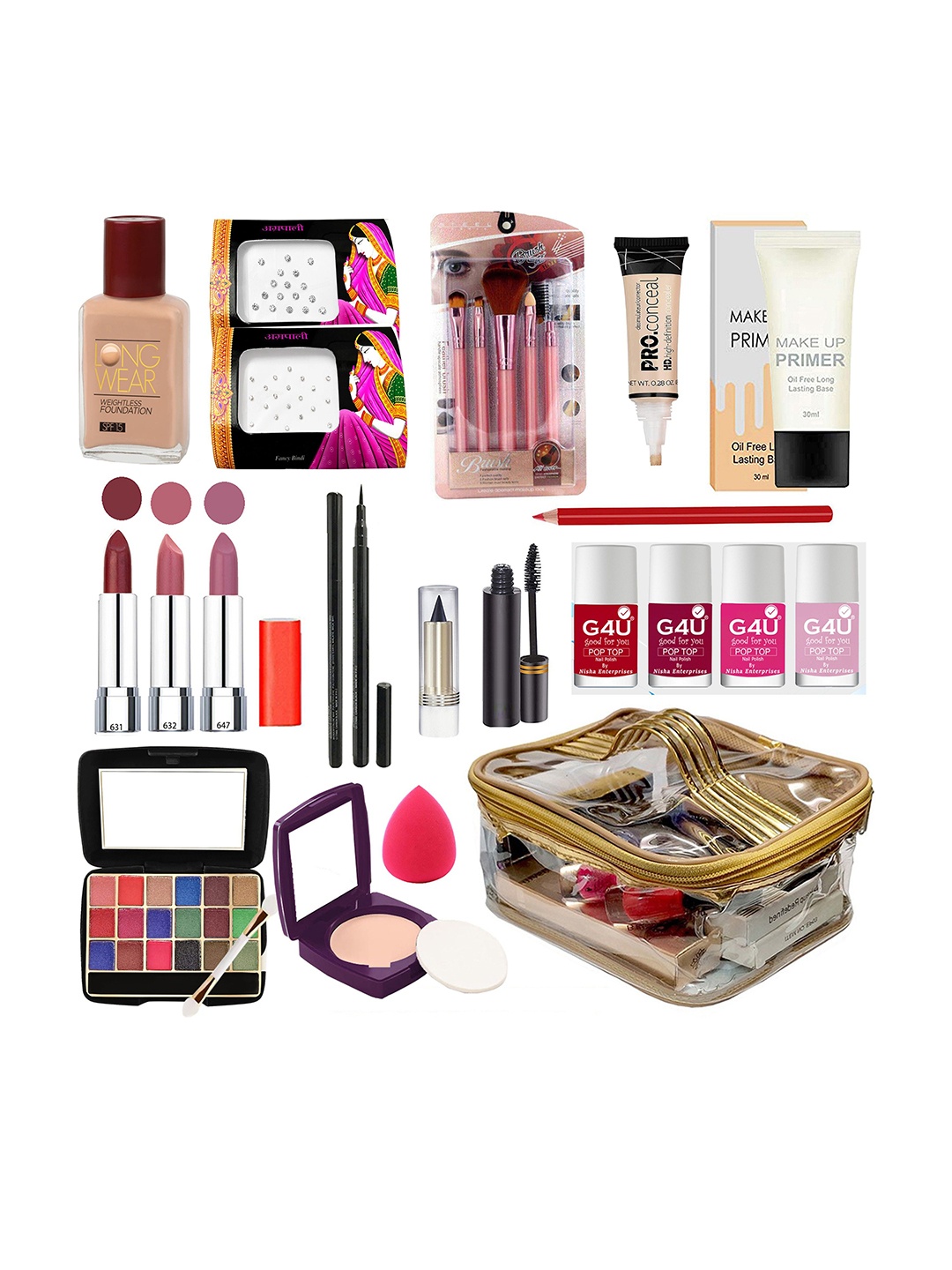 

G4U All In One Makeup Kit for Women Full Kit,Multipurpose Makeup Sets15D22A3, Multi