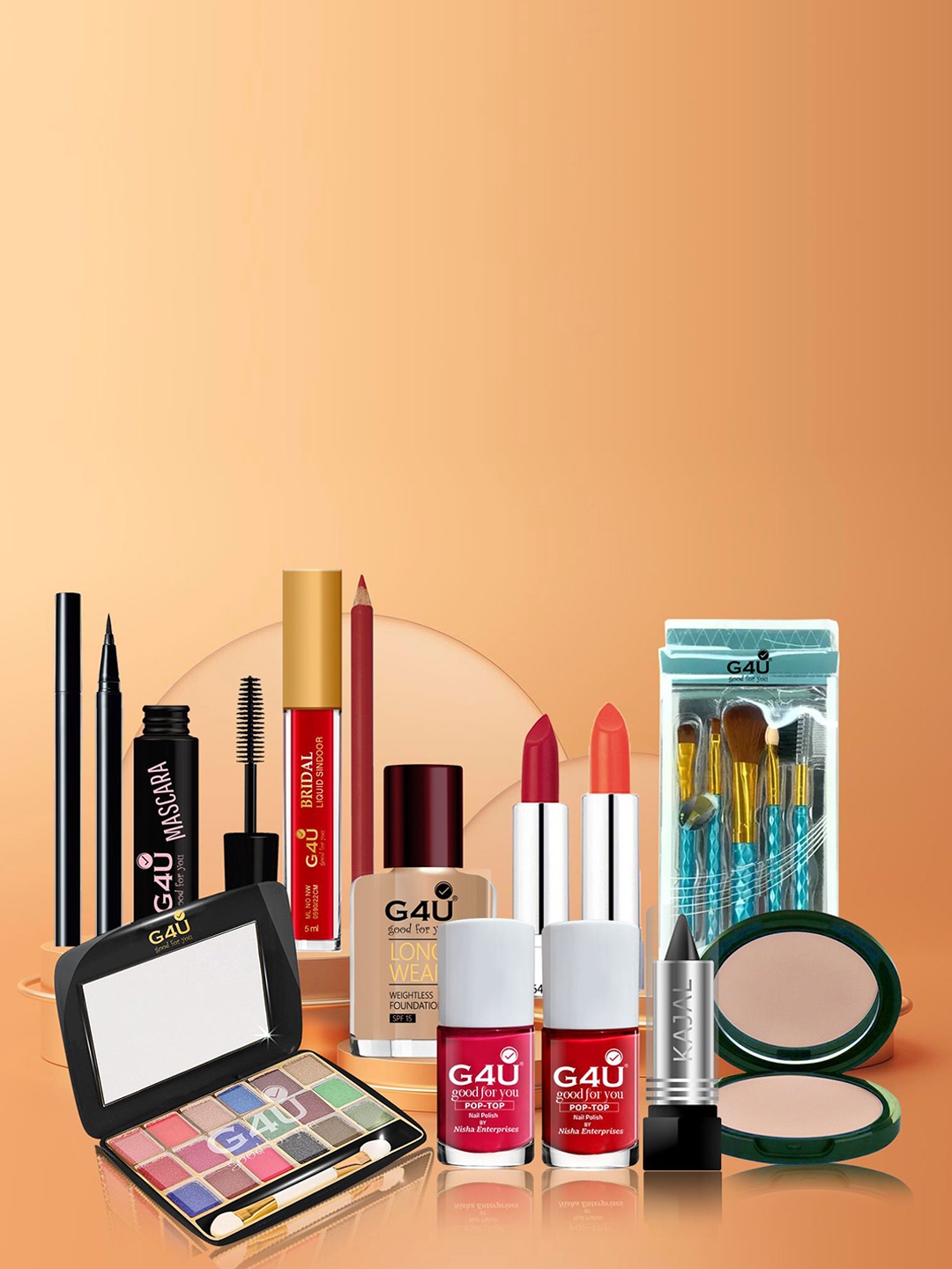

G4U Makeup Kit for women Full Beginner 17 Makeup Products Gift Set P30J23A164, Multi