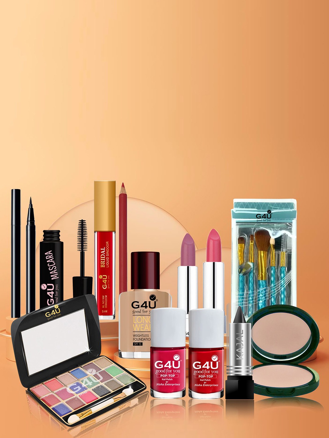 

G4U Makeup Kit for women Full Beginner 17 Makeup Products Gift Set P30J23A153, Multi