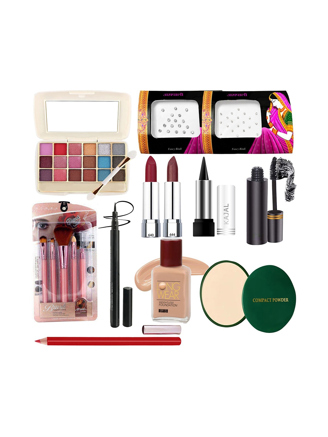 

G4U 16 Piece Complete Makeup Kit for women Glamour Festive Makeup Set 181, Multi