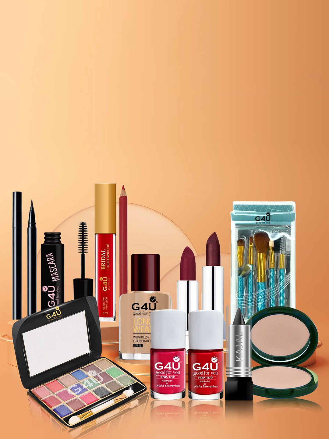 

G4U Makeup Kit for women Full Beginner 17 Makeup Products Gift Set 03J23A152, Multi