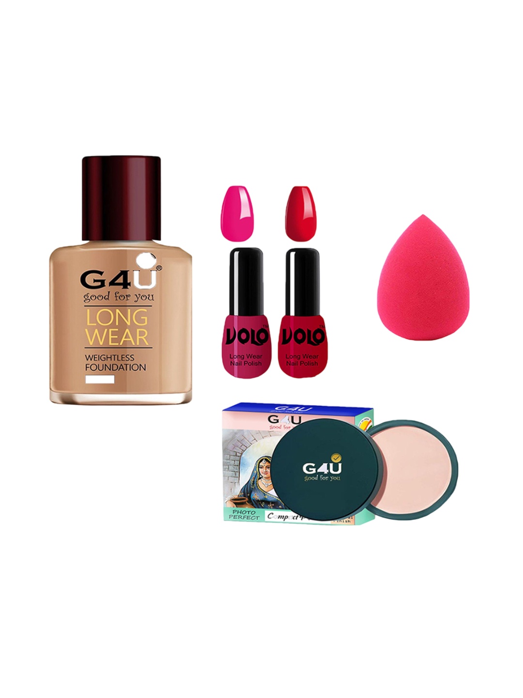 

G4U All in One Makeup Kit Gift Set & Perfect for Party makeup Casual makeup With Makeup Box -18Pcs ST71, Multi