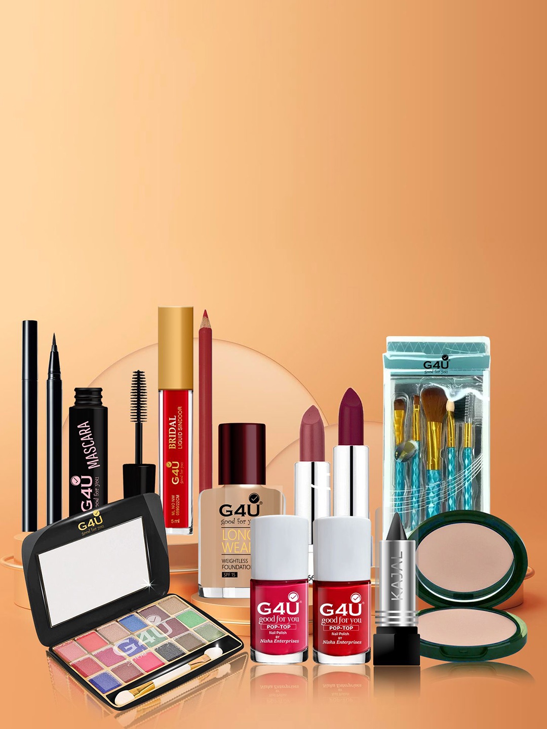 

G4U Makeup Kit for women Full Beginner 17 Makeup Products Gift Set 03J23A87, Multi