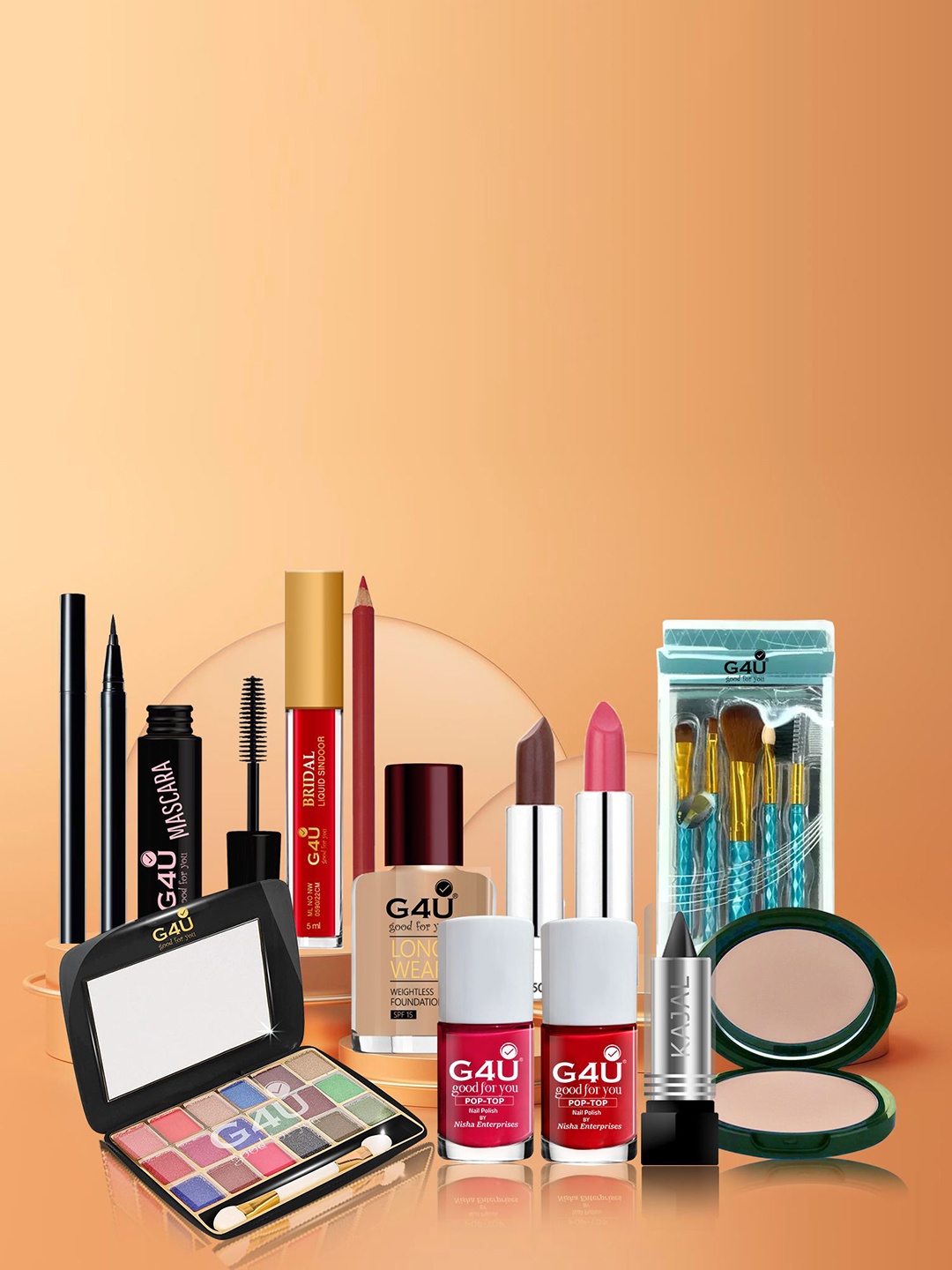 

G4U Makeup Kit for women Full Beginner 17 Makeup Products Gift Set P30J23A99, Multi