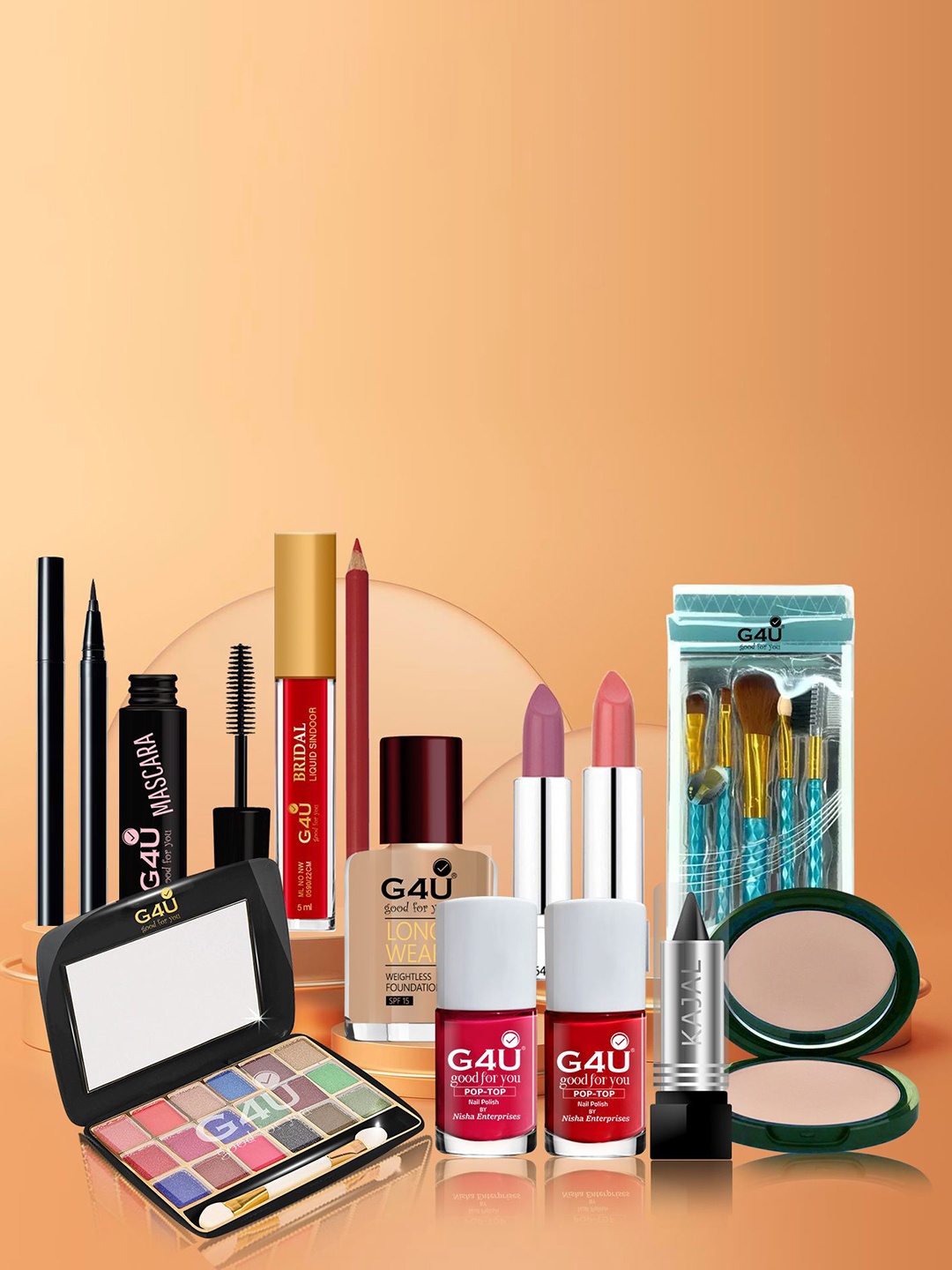 

G4U Makeup Kit for women Full Beginner 17 Makeup Products Gift Set P30J23A158, Multi