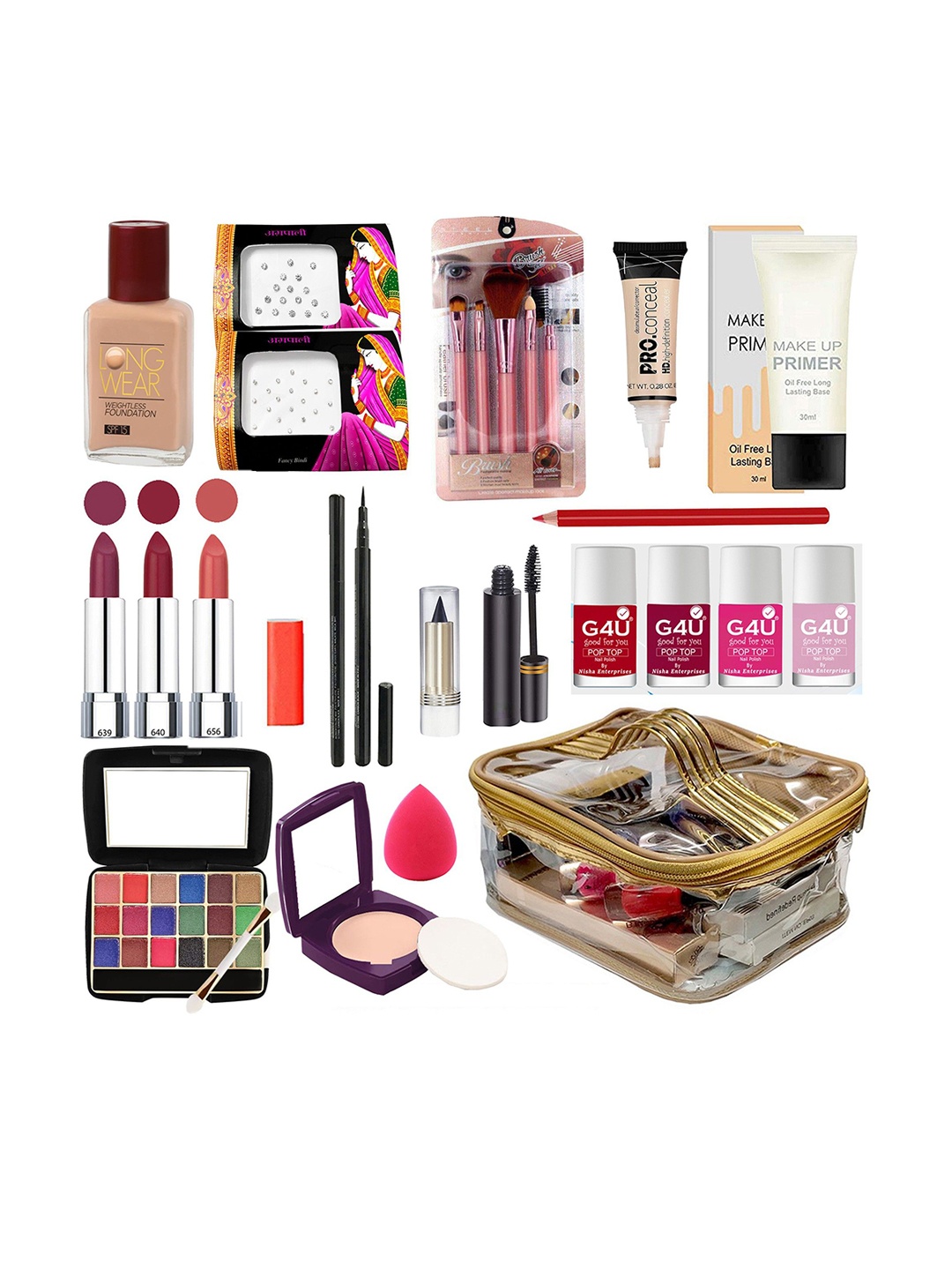 

G4U All in one makeup kit for women 09122022A16, Multi