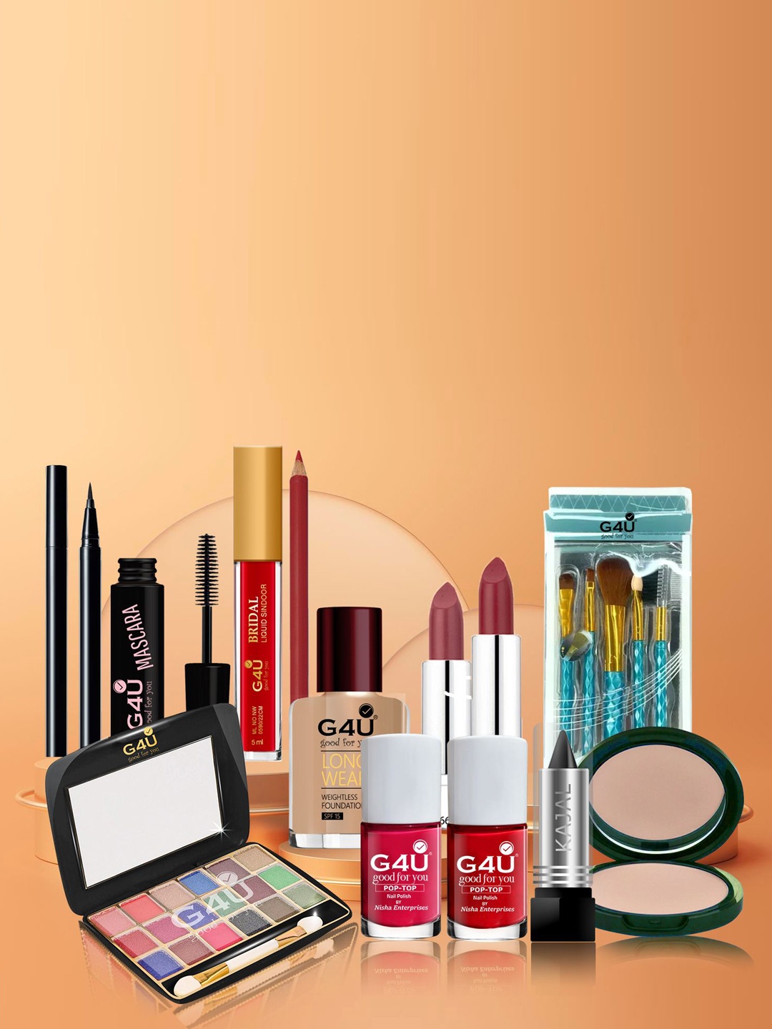 

G4U Makeup Kit for women Full Beginner 17 Makeup Products Gift Set 03J23A88, Multi