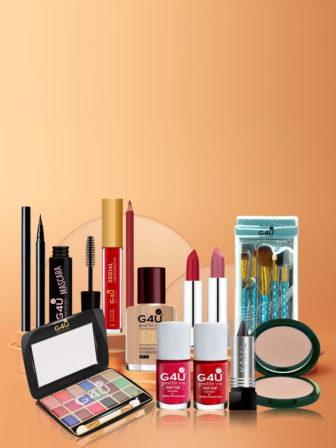

G4U Makeup Kit for women Full Beginner 17 Makeup Products Gift Set P30J23A163, Multi