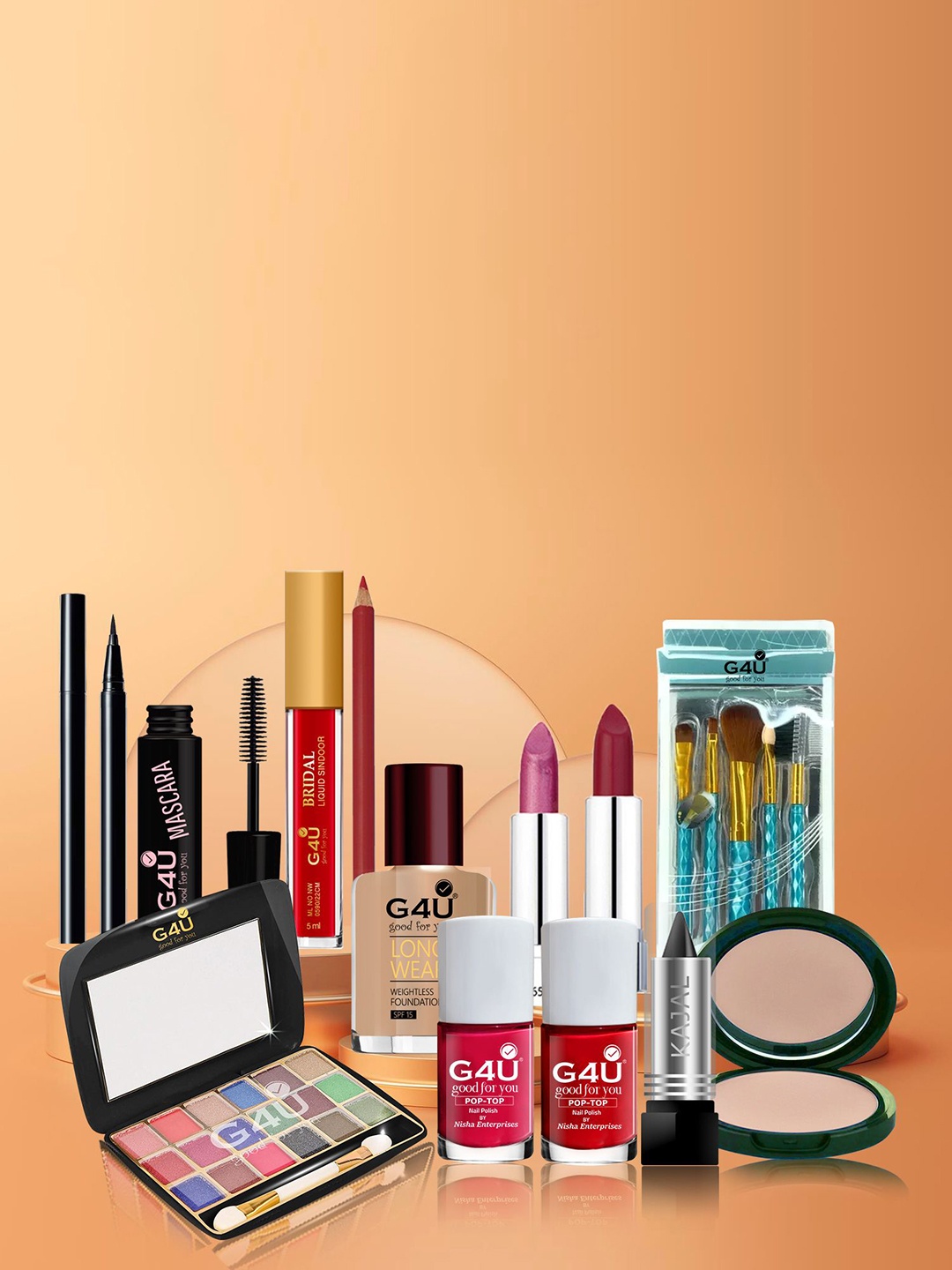 

G4U Makeup Kit for women Full Beginner 17 Makeup Products Gift Set P30J23A38, Multi