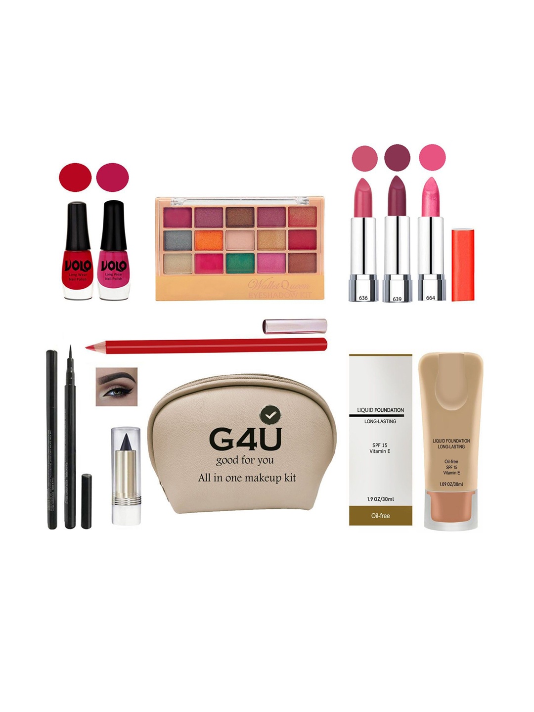 

G4U All In One Makeup Kit For Women 2J2021A55, Multi