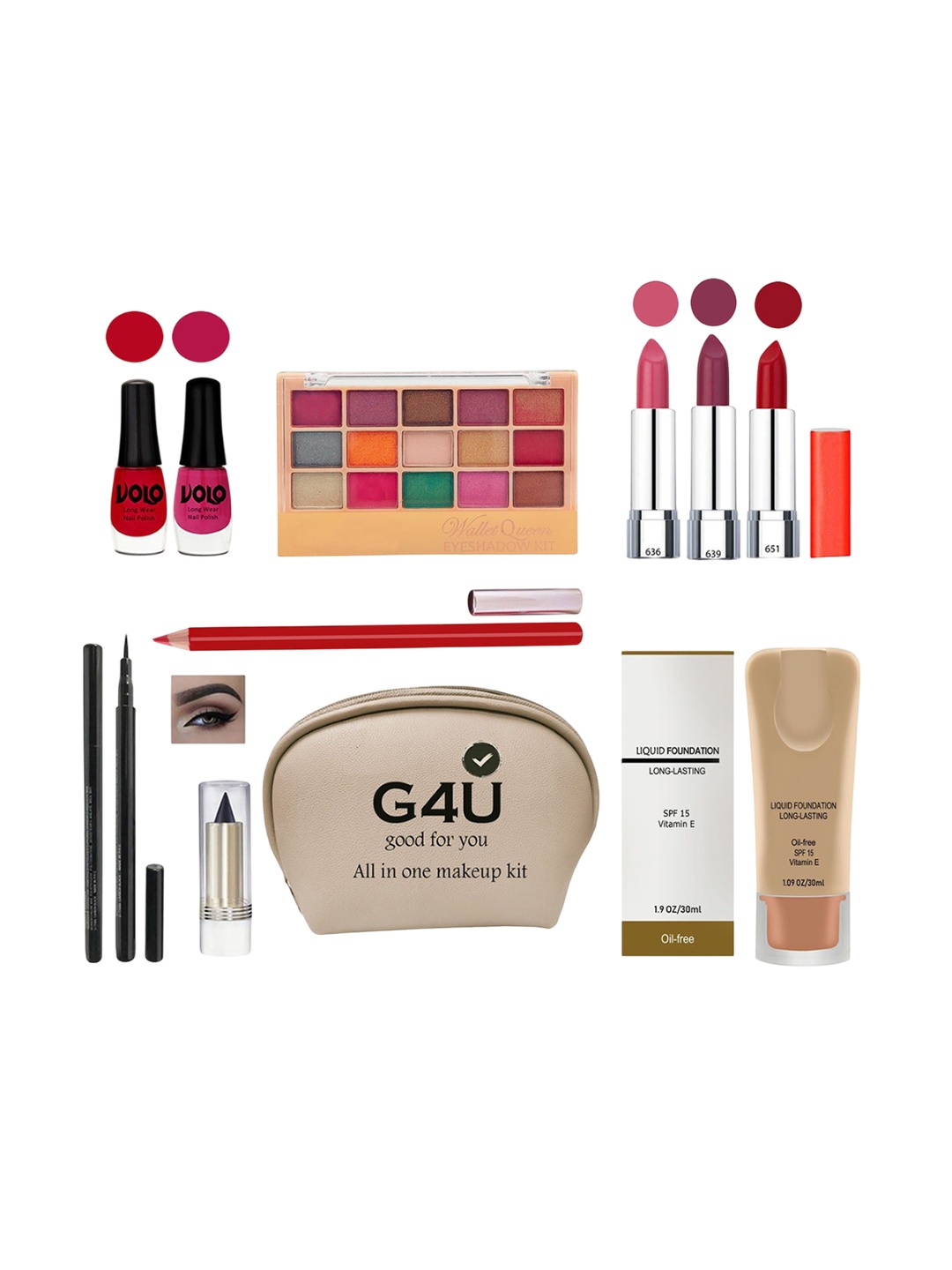 

G4U All In One Makeup Kit For Women 2J2021A69, Multi