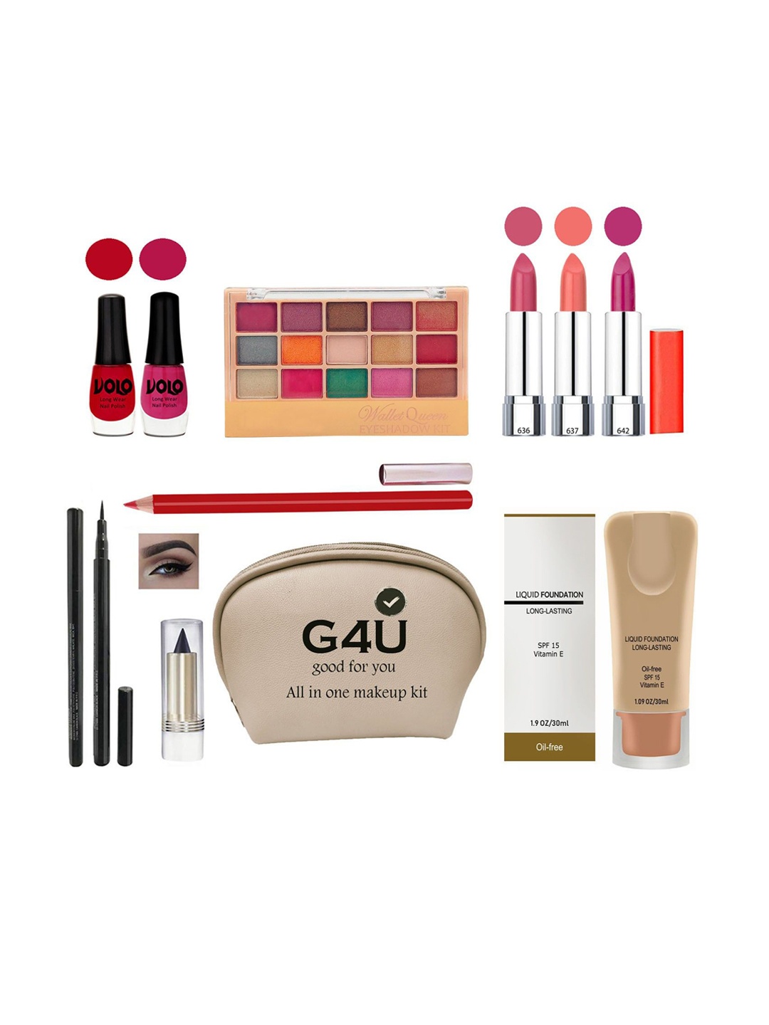 

G4U All In One Makeup Kit For Women 7J2021A9, Multi