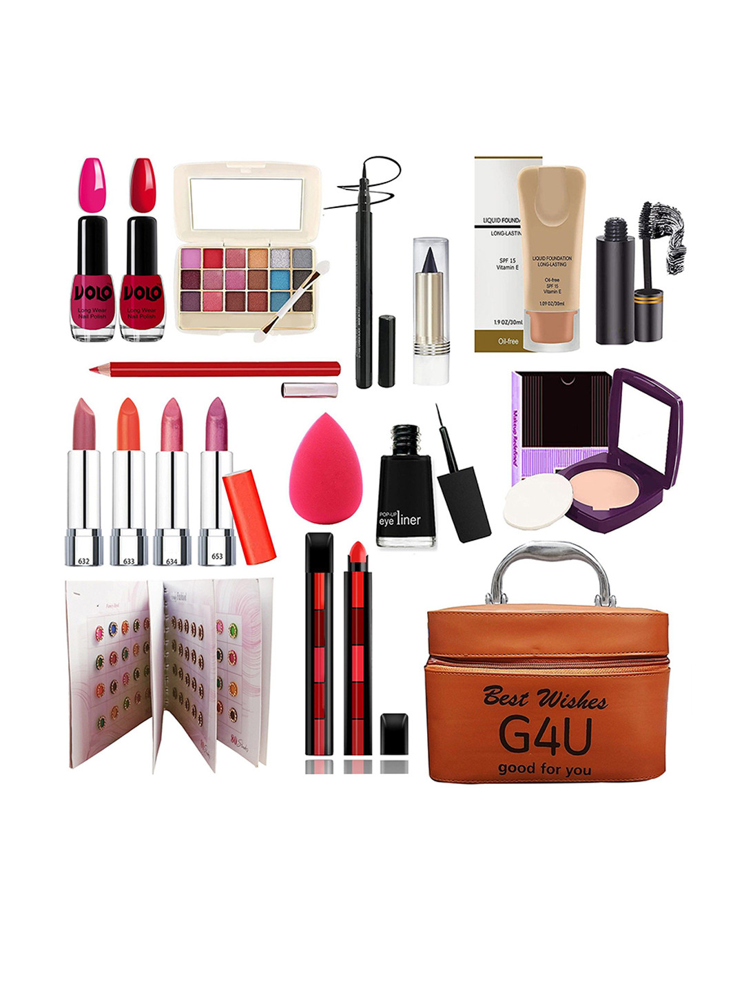 

G4U Party Wear All In One Bridal Makeup Kit 19, Multi